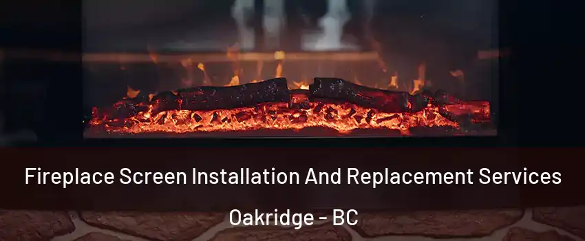  Fireplace Screen Installation And Replacement Services Oakridge - BC