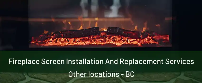  Fireplace Screen Installation And Replacement Services Other locations - BC